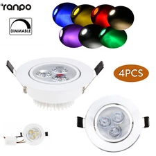 4X 3W Dimmable Led Downlight Recessed Ceiling Light 110V 220V Lights Spot Bulb