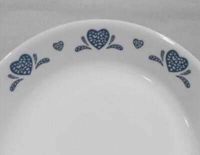   1 Corelle BLUE HEARTS 12.25 x 10 SERVING PLATTER Meat Chop Hostess Tray Plate