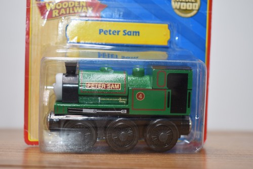 Peter Sam Square Funnel Rare Thomas & Friends Wooden Railway Engine Train Sealed - Picture 5 of 9