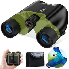 Compact Green Waterproof Binoculars for Birding Travel Concert BAK4 FMC Low-Ligh