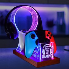 Gamer Gifts Teenage Boy Headset Controller Stand Acrylic LED Night Light Desk