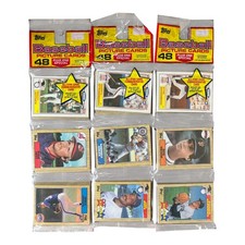 Lot of 12 Vintage 1987 Topps 1986 MLB All-Stars Rack Packs Each 49 Cards Sealed