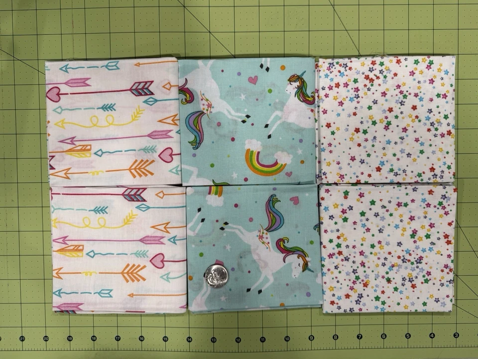 Lote de 12 ~ Paquete de cuarto de grasa de tela ~ Colorido Foto 3 de 3