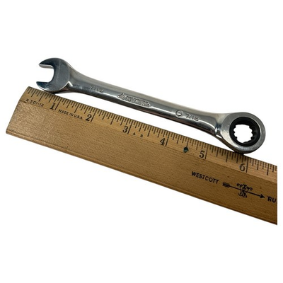 #ad Husky 7 16quot; SAE Ratcheting Combination Wrench 12 Pt Mechanic Tool Chrome $13.99