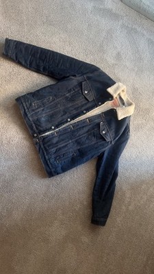 Levi s Sherpa Lined Blue Denim Trucker Jacket