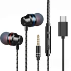 HIFI Bass Stereo Wired Earbuds Headset In-Ear Earphone Headphone MIC 3.5mm USB-C
