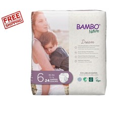 Hypoallergenic Baby Diapers, Eco-Friendly  Super Absorbent, Size 6 24 Count 