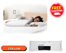 Free Ship - Mainstays Body Pillow - 20"x 54", White, Microfiber, Hypoallergenic