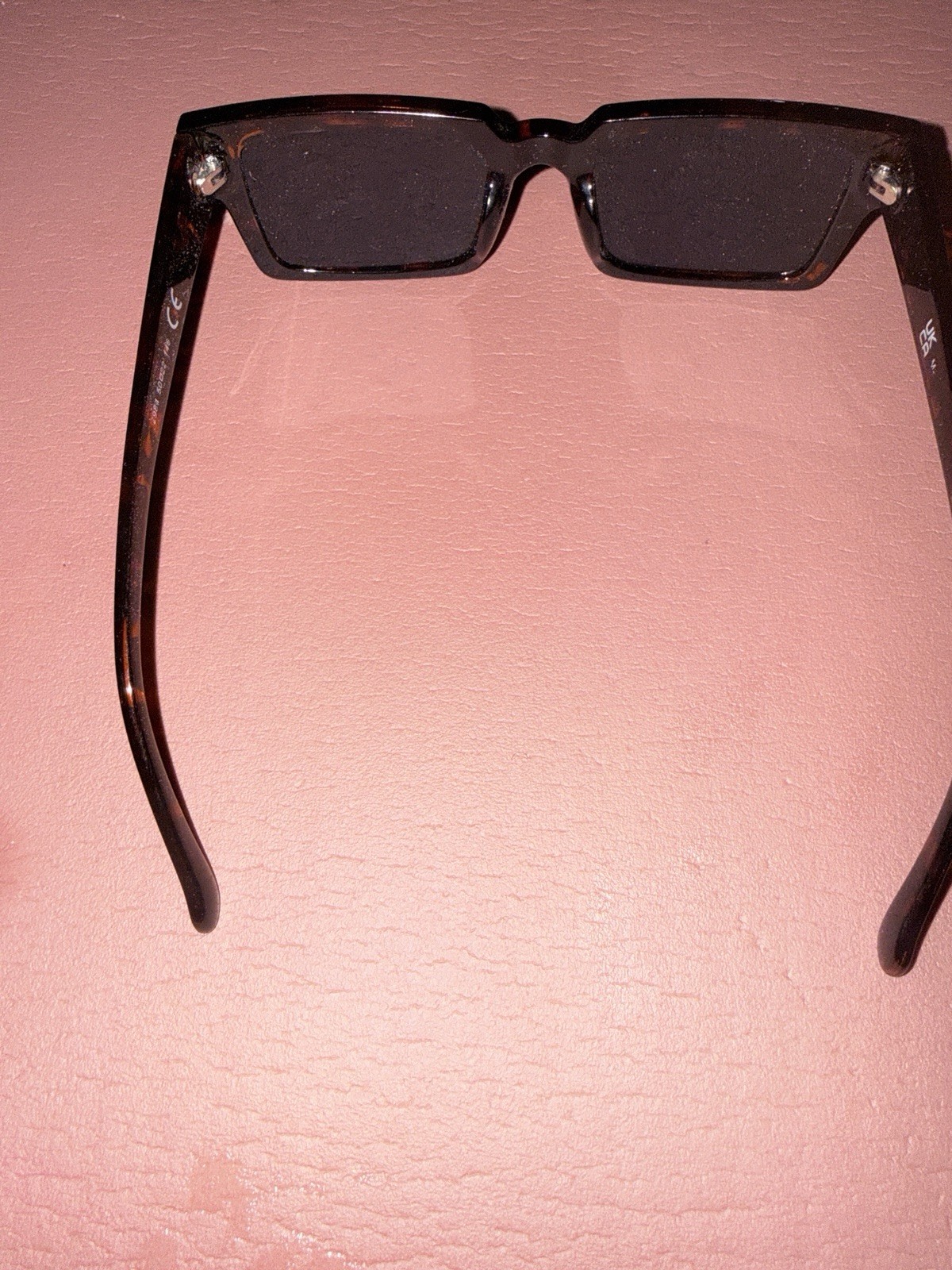 Women’s Brown Tortoise Shell Pattern Square Sungl… - image 4