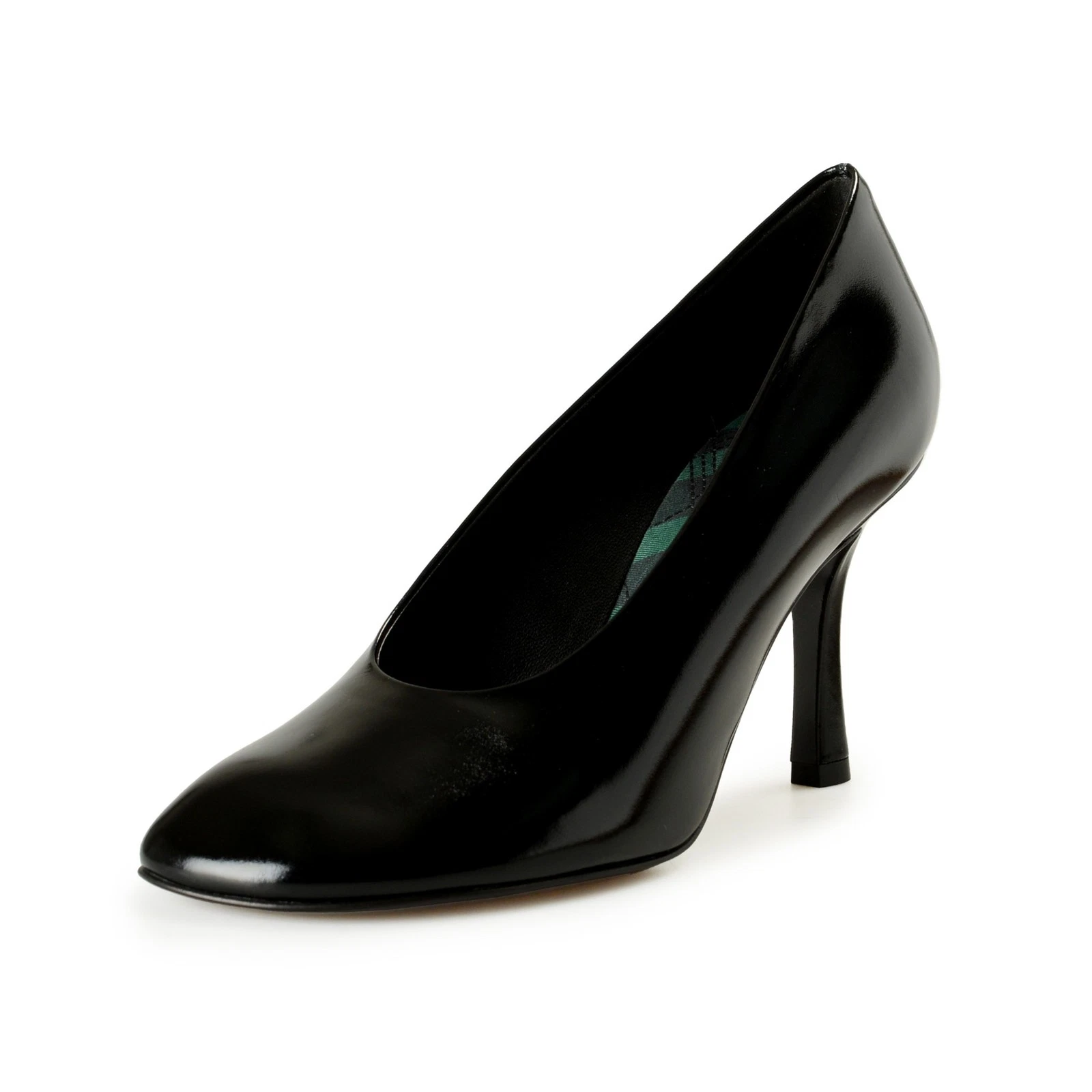 Burberry — Burberry Women's "Baby Pump" Black Leather Heeled Pumps Shoes US 7 EUR 37