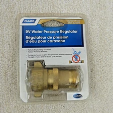 Camco RV/Camper/Trailer - Brass Water Pressure Regulator - Preset at 40-50 PSI