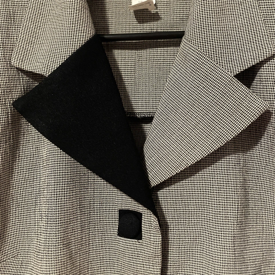 Женские Virgo II брюки костюм черный/кремовый цвет, наплечные подушечки SZ 16/XL - Изображение 4 из 4