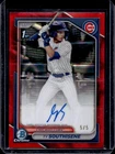 2024 Bowman Draft Ty Southisene Chrome Auto Red Lava Refractor 1st #/5 Cubs