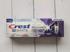 Crest 3D White Brilliance Luminous Purple Whitening Toothpaste, 4.6oz, Exp 03-28