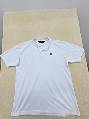 Robe Di Kappa Mens Polo Shirt White Cotton Large Omini Logo