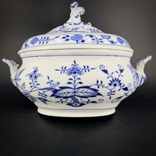 Meissen 2. Wahl Porzellan Deckel Terrine mit Zwiebelmuster Dekor Speiseservice