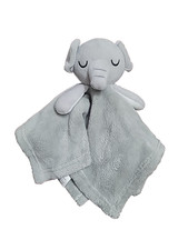 Forever Baby Gray Elephant Plush Lovey Security Blanket 14"