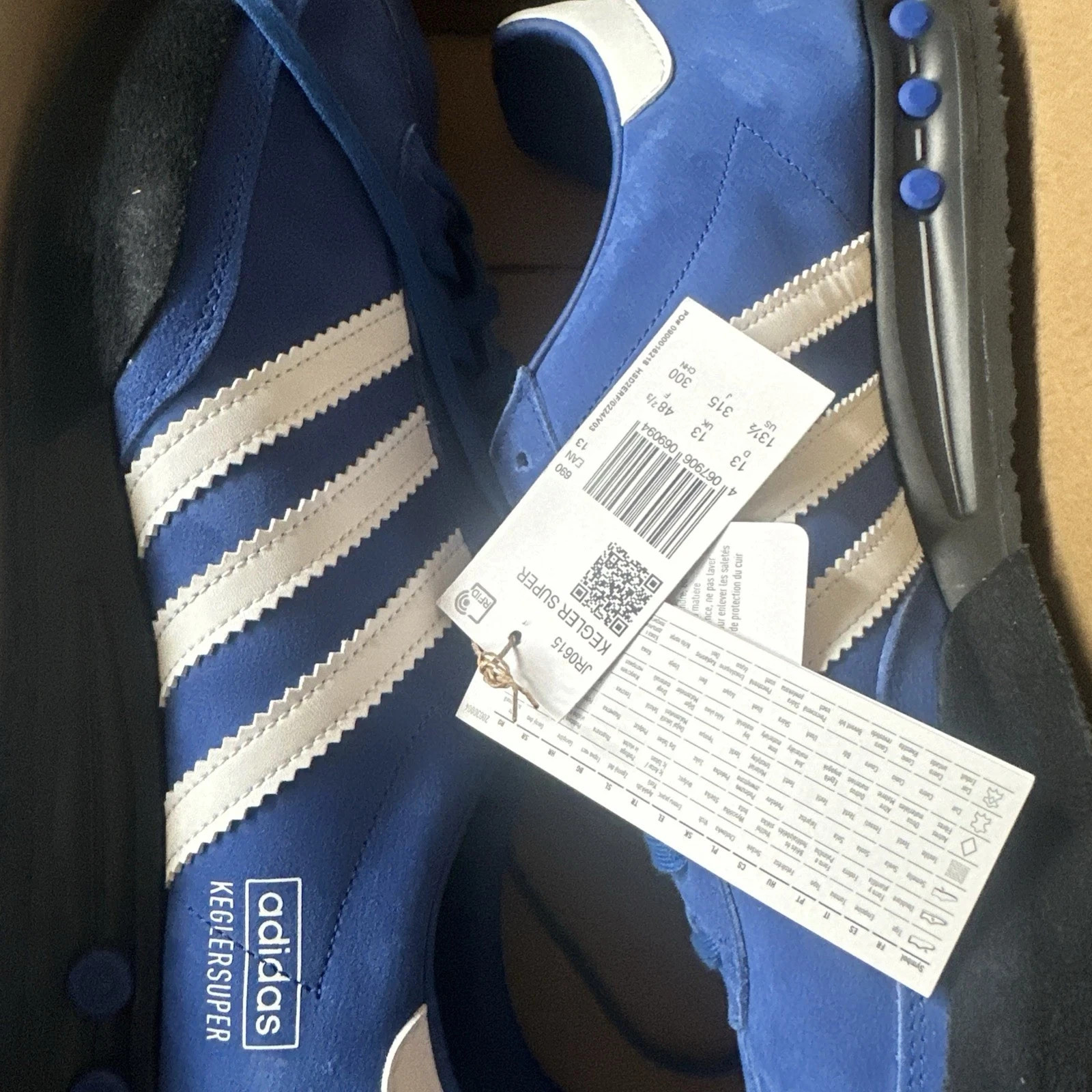 adidas Originals Kegler Super Royal Blue / Black Size .UK. 13 - NO LID BOX image 7