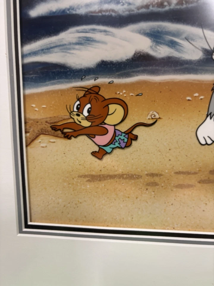 Marcia Fertig Firmado "La Gran Persecución" Edición Limitada Pintado a Mano Sericel Certificado de Autenticidad Foto 3 de 4