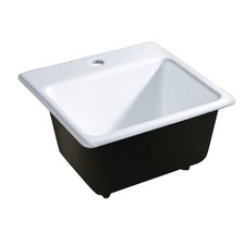 Kingston Brass GCKTS15158 Towne 15" Drop In Single Basin Cast - White