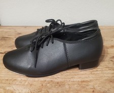 Balera Black Tap Shoes Girls Fits Size 1 girls US B160 Lace-Up Used