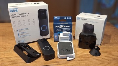 blink (Fast-)Komplett-Set zur Überwachung mit Outdoor-Kamera, Doorbell und Sync