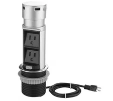 Space Saver Pop Up-Outlet, 2 Power Outlets, 2 USB Ports