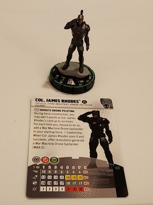 Heroclix Black Panther set Col. James Rhodes #031b Prime figure w/card!