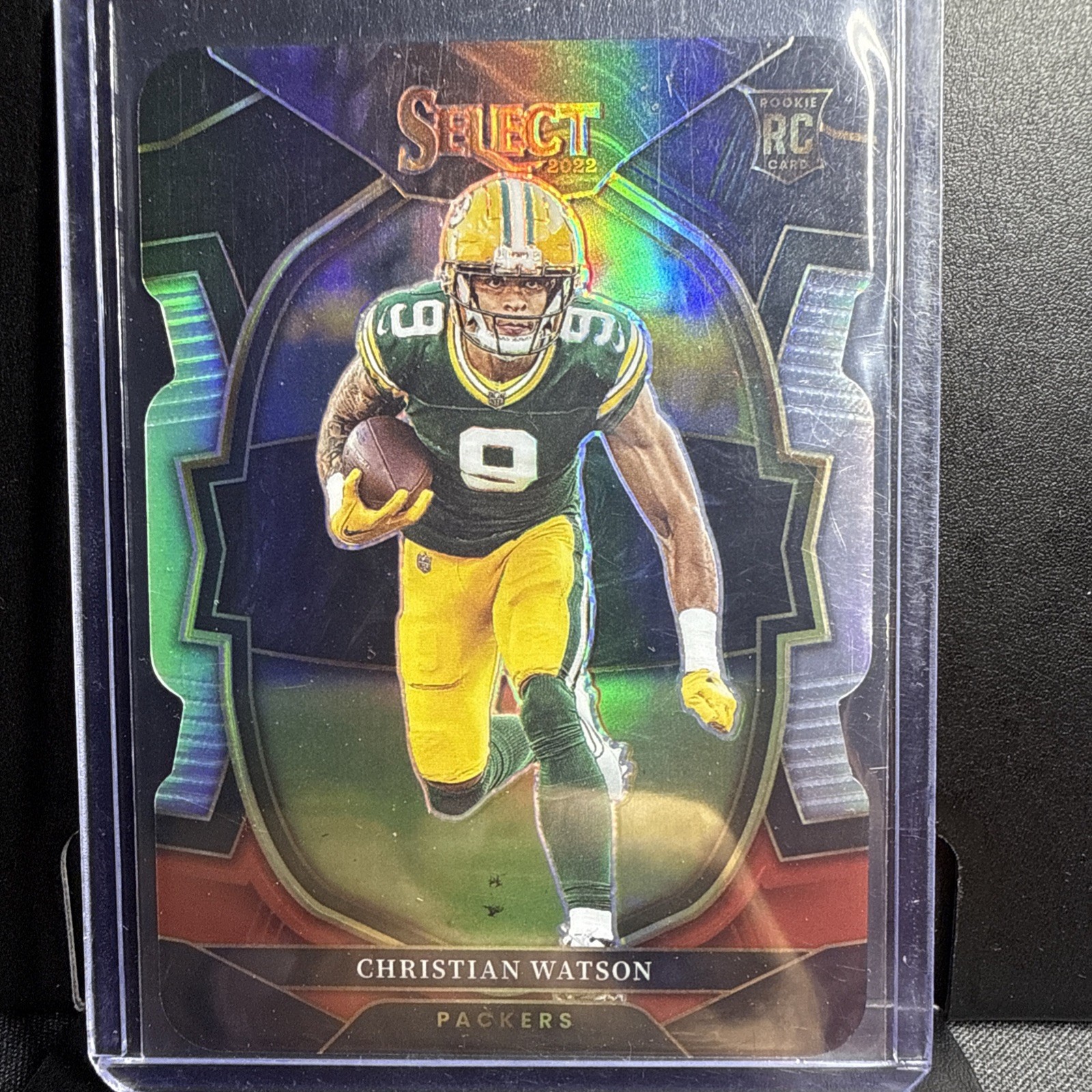 2022 Select Christian Watson Concourse Level Black & Red Die-Cut Prizm RC #53