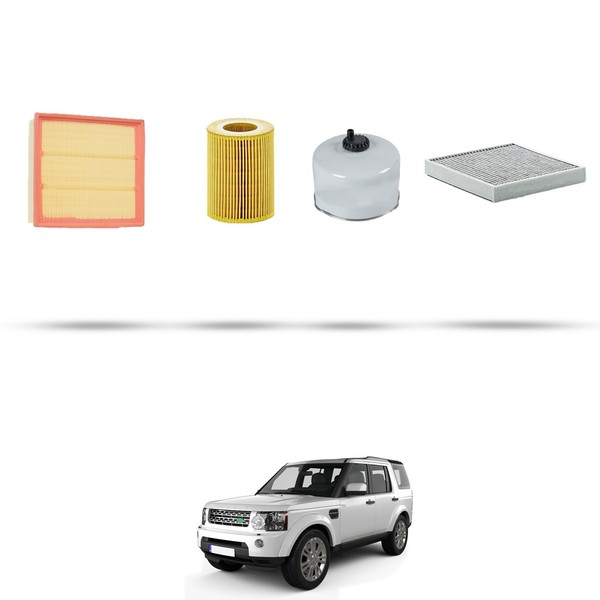 Hoffcar Wartungsset - 4 Filter FüR Land Rover Discovery 4 (LR4) 3.0 Sdv6 188Kw-image