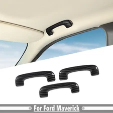 Car Roof Grab Handle Cover Trim For Ford Maverick 22-25 Accessories Carbon Fiber