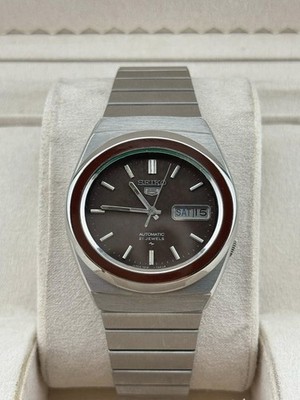 vintage seiko 5 7019-7420 Men's wrist watch automatic watch|Brown Dial