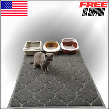 Cat Litter Mat Super Size Phthalate Free Soft on Paws Gray 46x35" XL Super Size