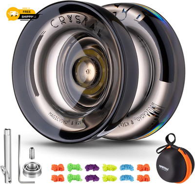 MAGICYOYO Dual Purpose Yoyo für Kinder Anfänger, Responsive K2 Crystal Black, Pro