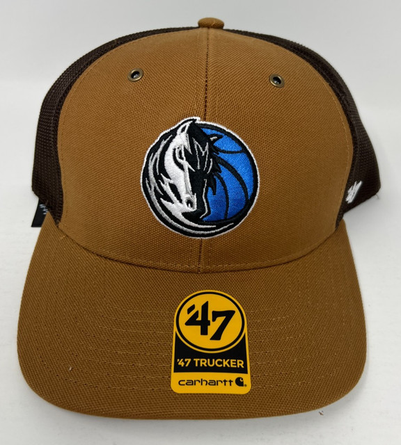 Dallas Mavericks Carhartt x 47 Brown NBA Mens Trucker Hat Snapback Cap