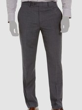 $140 Ralph Lauren Men's Gray Classic-Fit Wool Stretch Dress Pants Size 52W 34L