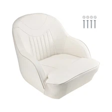 Boat Seat Captain Bucket Seat Fishing Pontoon Boat Seat Padding Chair White