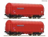 Roco 6600226 H0 2-Tlg. Set: Schiebeplanenwagen, Nacco, Ep. IV