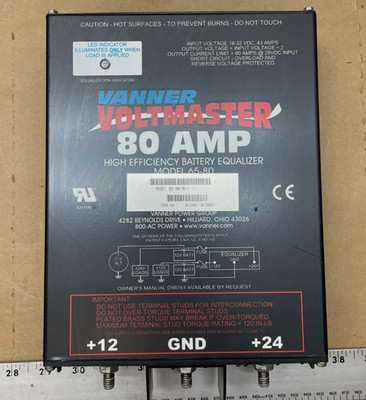 Vanner Voltmaster 80 AMP High Efficiency Battery Equalizer Model 65-80