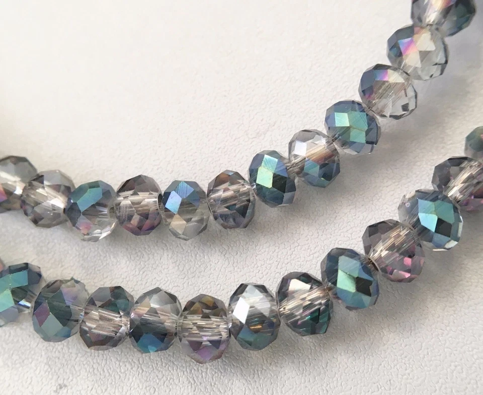 4mm6mm8mm Rosa-Türkis Facettierte Glasperlen|Kristall perlen|DIY Schmuck Basteln - Bild 2 von 4