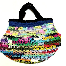 1 Pcs. Crochet Women Premium Bag Handmade , Multi Color, Size Medium.