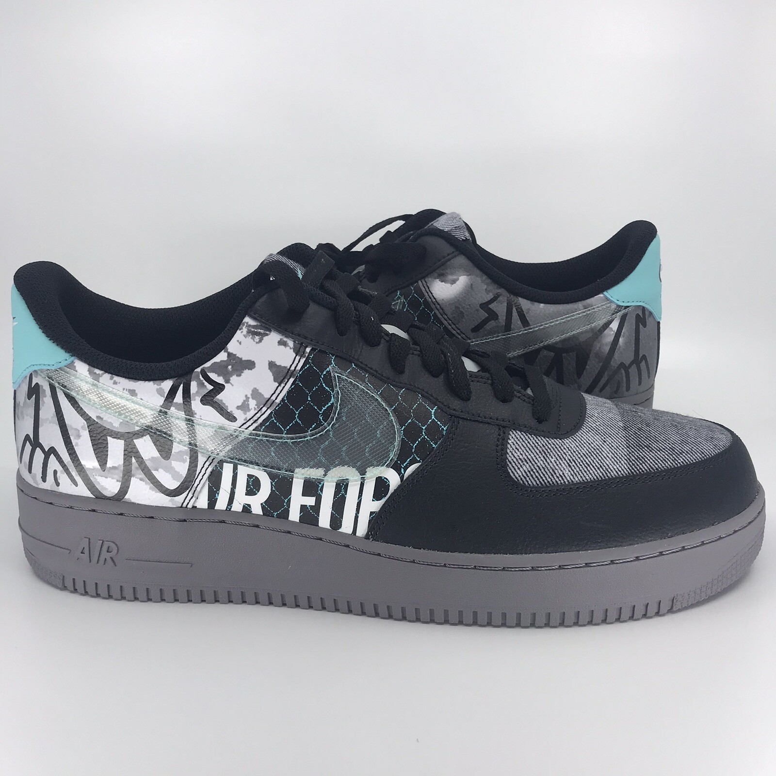 air force 1 low off noir pure platinum