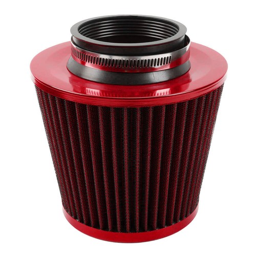 Red 3" 76mm High Flow Inlet Cold Air Intake Cone Replacement Dry Air Filter - Bild 3 von 10