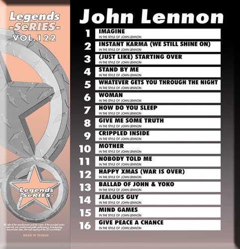LEGENDS SERIES-122 NEW KARAOKE CD+G JOHN LENNON,Stand By Me,Give Me Some Truth+ - Picture 2 of 2