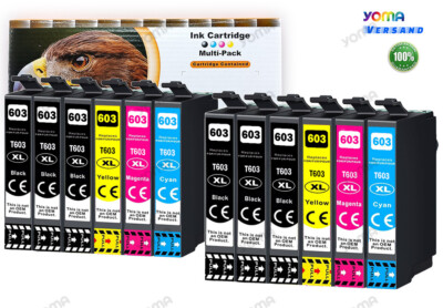 Patronen Set Kompatibel für 603XL Epson WF-2810 2830 2850 XP-2100 3100 3150 4100