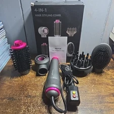 4 in 1 Blowout Brush, Brush Volumizer, Negative Ion Detachable Hair Dryer