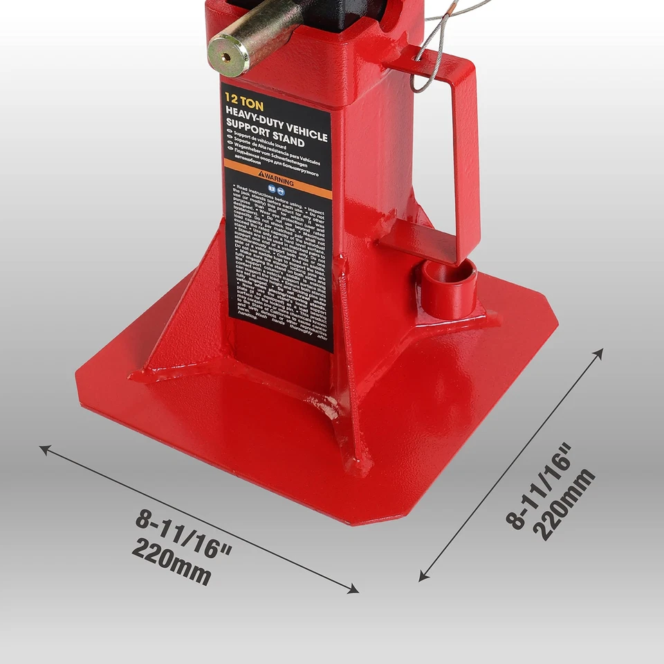 BIG RED 12 Ton Torin Heavy Duty Pin Type Professional Car Jack Stand with Lock - Image 3 of 4