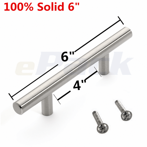 Pull Europe Modern Solid Stainless Steel Kitchen Cabinet Handles Bar T Handle - Picture 14 of 32