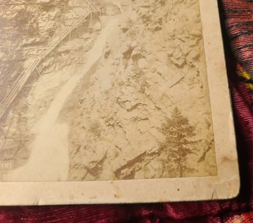Antigua fotografía de 1890 Seven Falls Cheyenne Canyon, Colorado CO 8x5" W.E. Gancho - Imagen 7 de 20