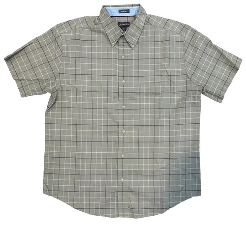 ST JOHNS BAY Big Mac plaid flannel camp shirt MEDIUM vtg 80s 90s